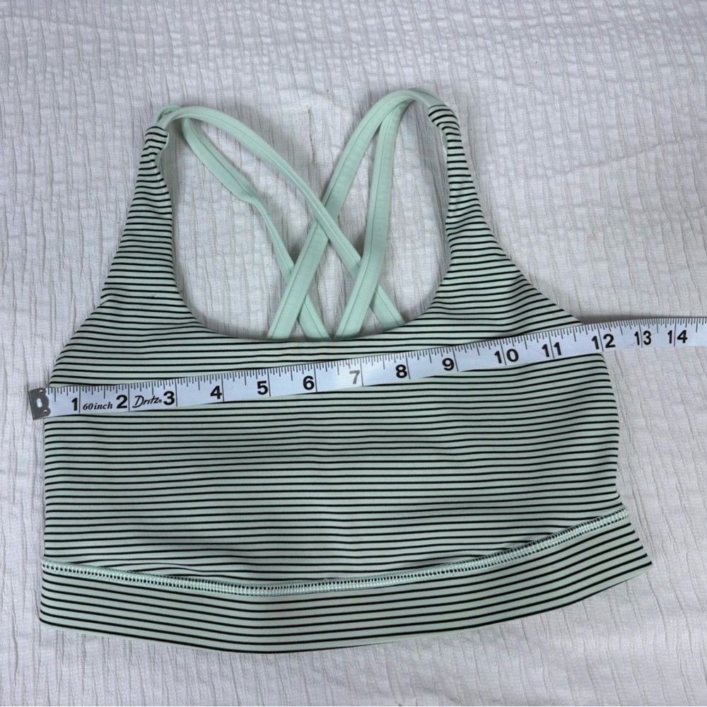 lululemon athletica Striped Sports Bra - Mint and Black - Picture 4 of 6